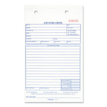 Rediform® Job Work Order Book, Two-part Carbonless, 5.5 X 8.5, 1-page, 50 Forms freeshipping - TVN Wholesale